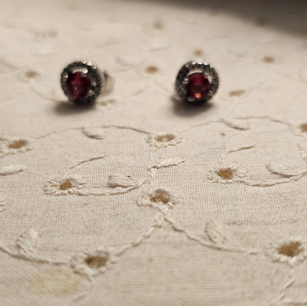 Genuine Ruby Earrings And Genuine Ruby Ring With … - image 8